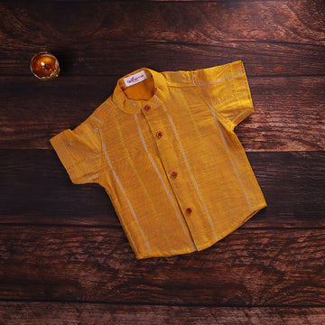 Premium Raw Silk Mustard Shirt