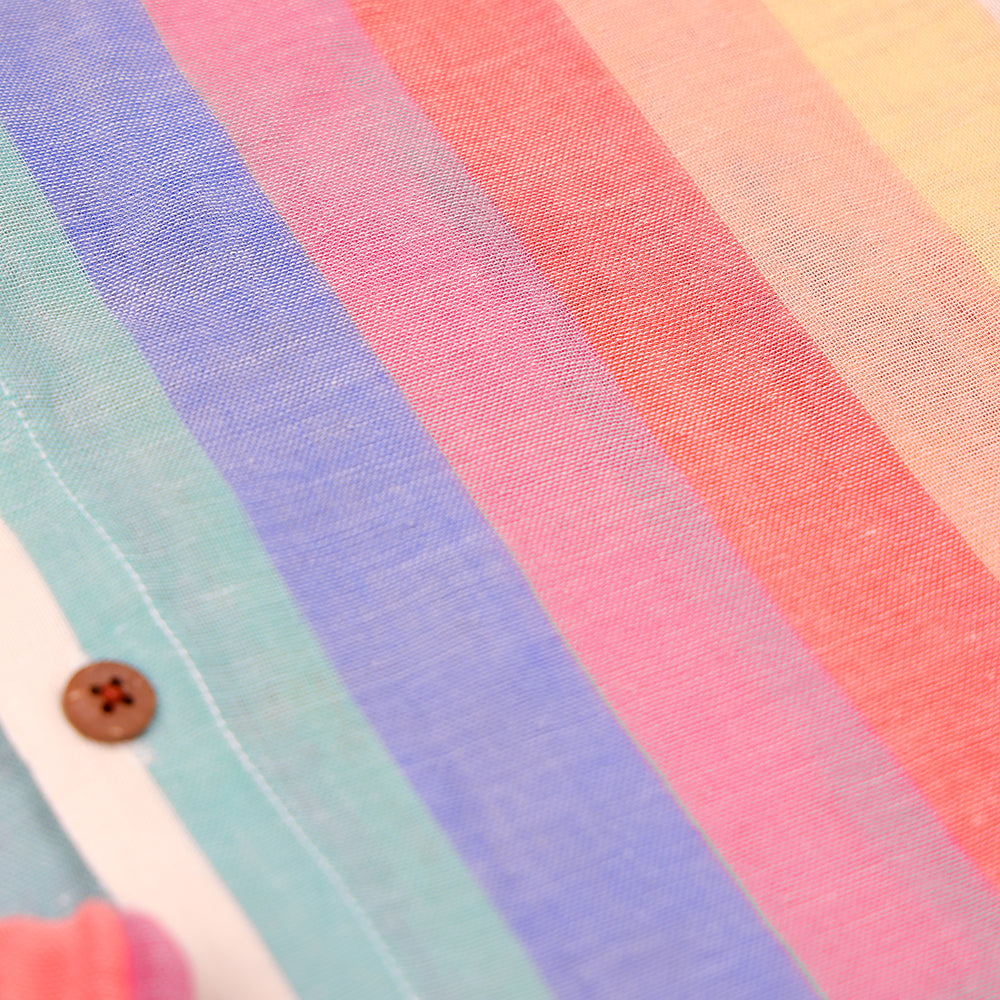Rainbow Pinstripe Muslin Co-ord Set