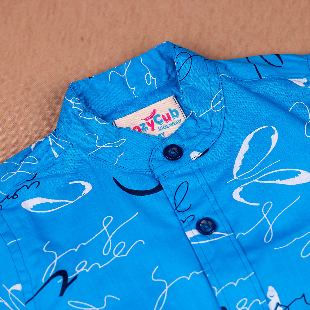 Ocean Script - Cotton Shirt