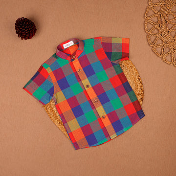 Multicolor Madras Check Cotton Shirt