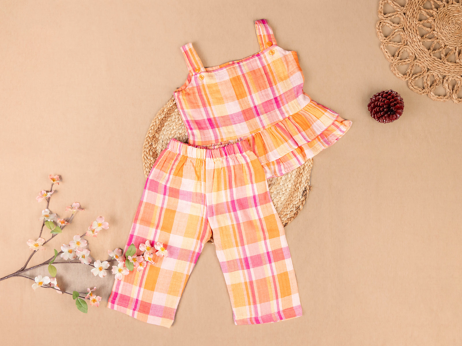 Warm Orange, Pink, and Coral Tones - Coords Set