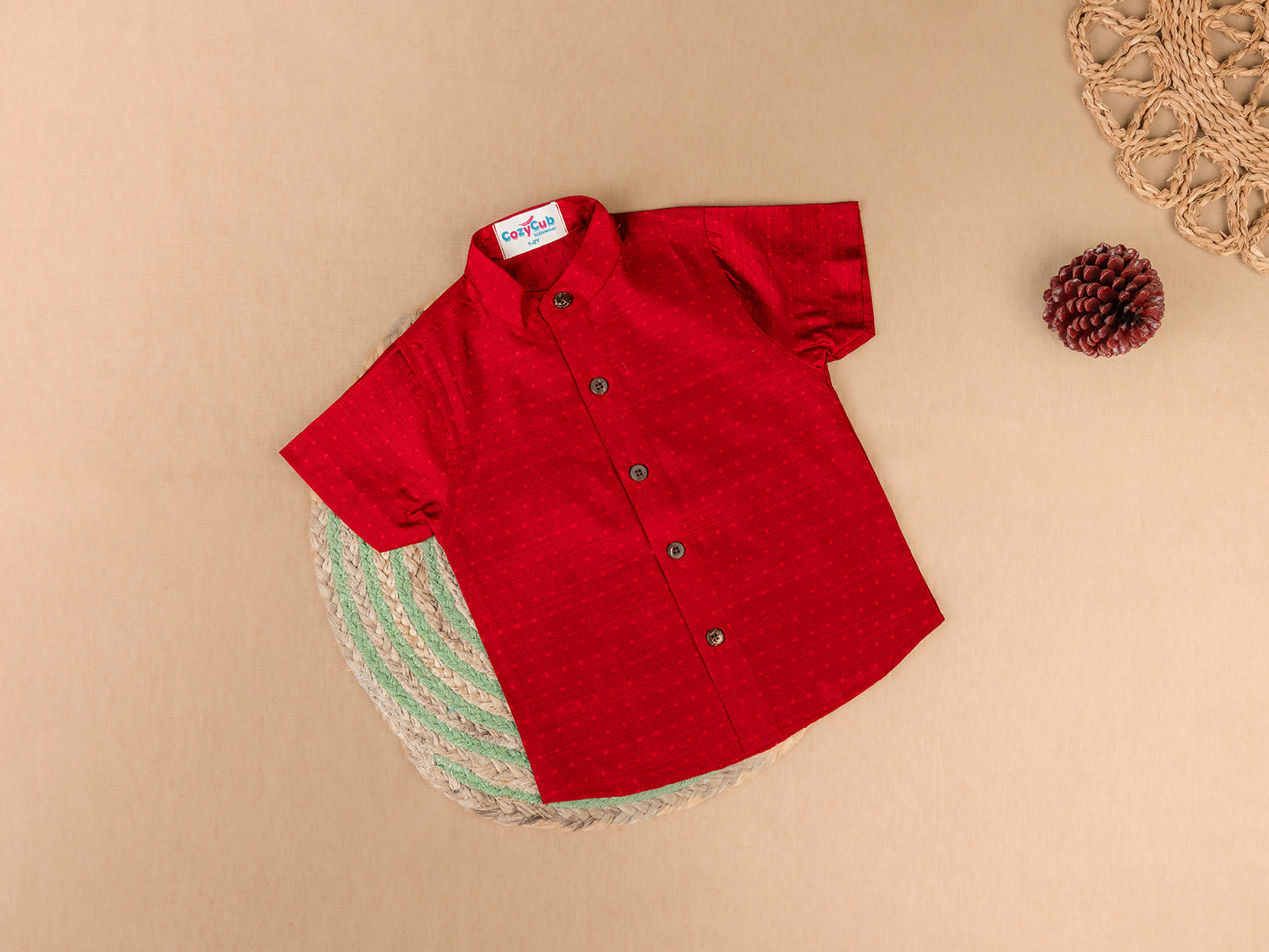 Royal Maroon Shirt & Dhoti Set
