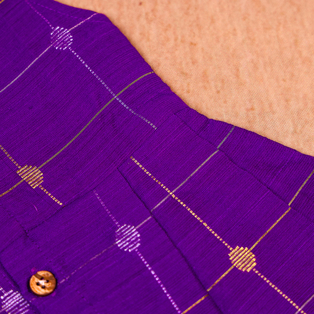 Royal Purple Ethnic Silk Frock