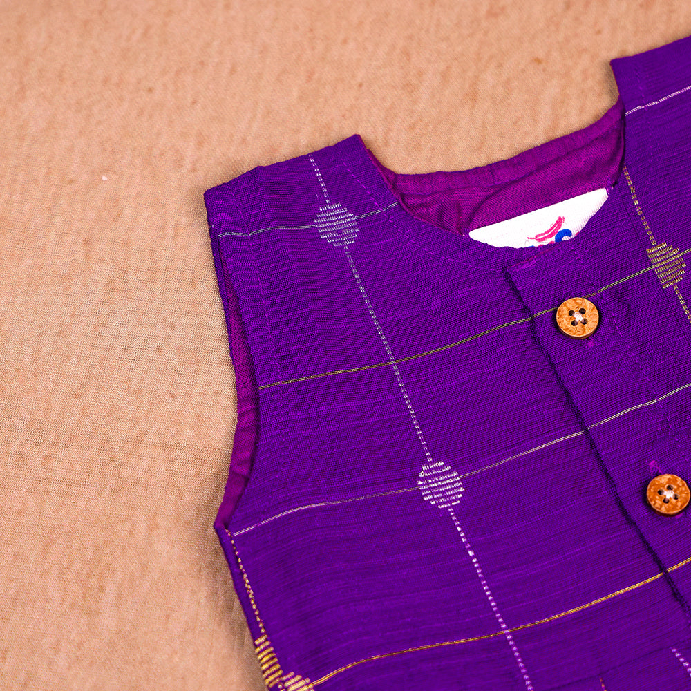 Royal Purple Ethnic Silk Frock