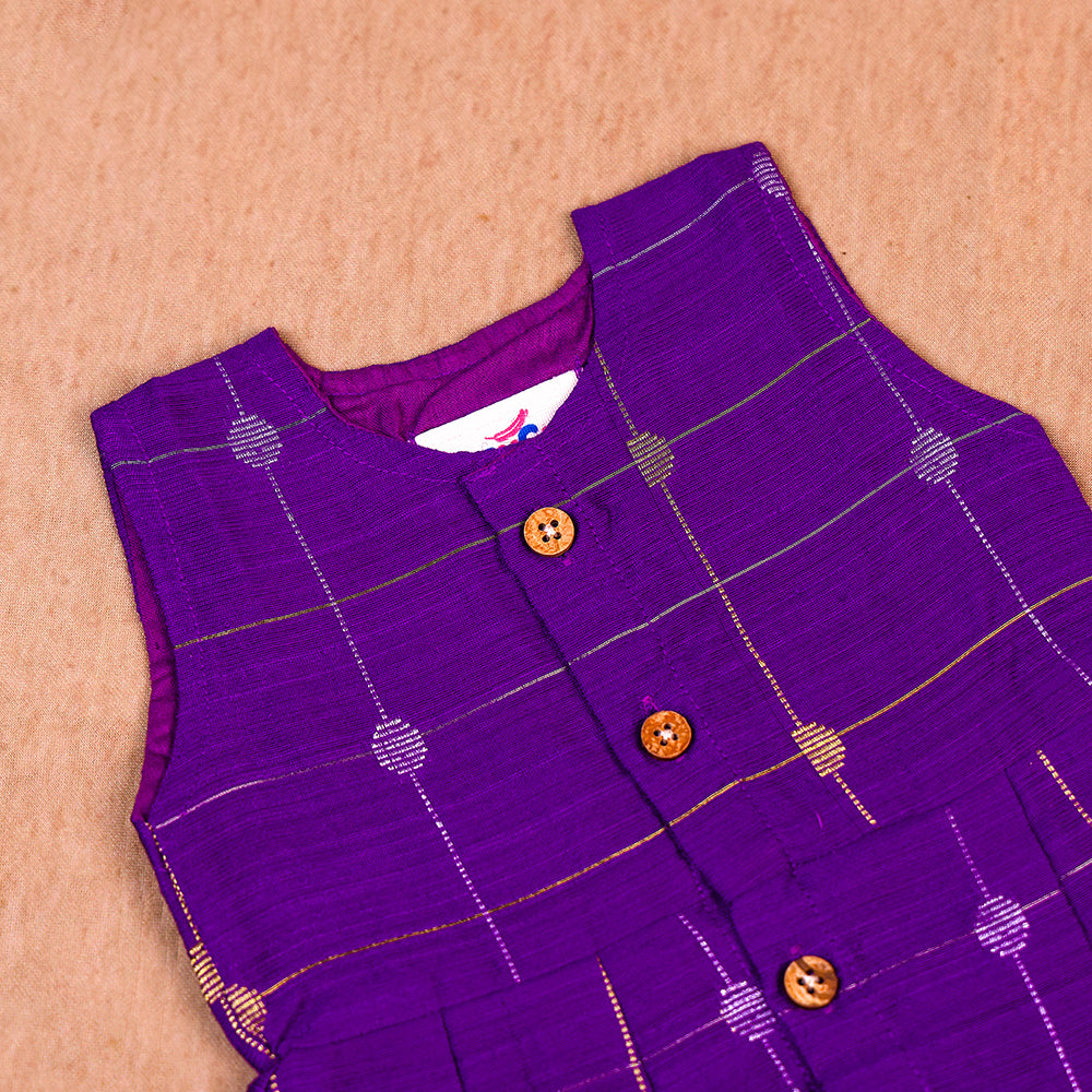 Royal Purple Ethnic Silk Frock