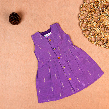 Vibrant Lavender Raw Silk Frock