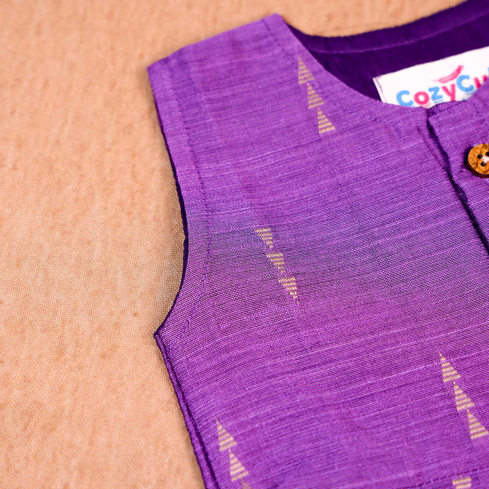 Vibrant Lavender Raw Silk Frock