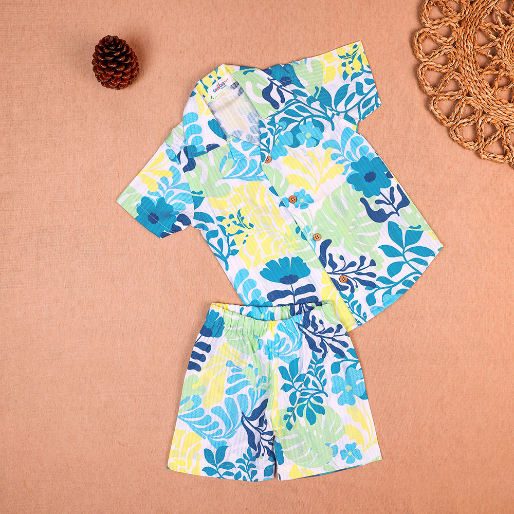 Tropical Breeze Cotton Co-ord Set for Boys
