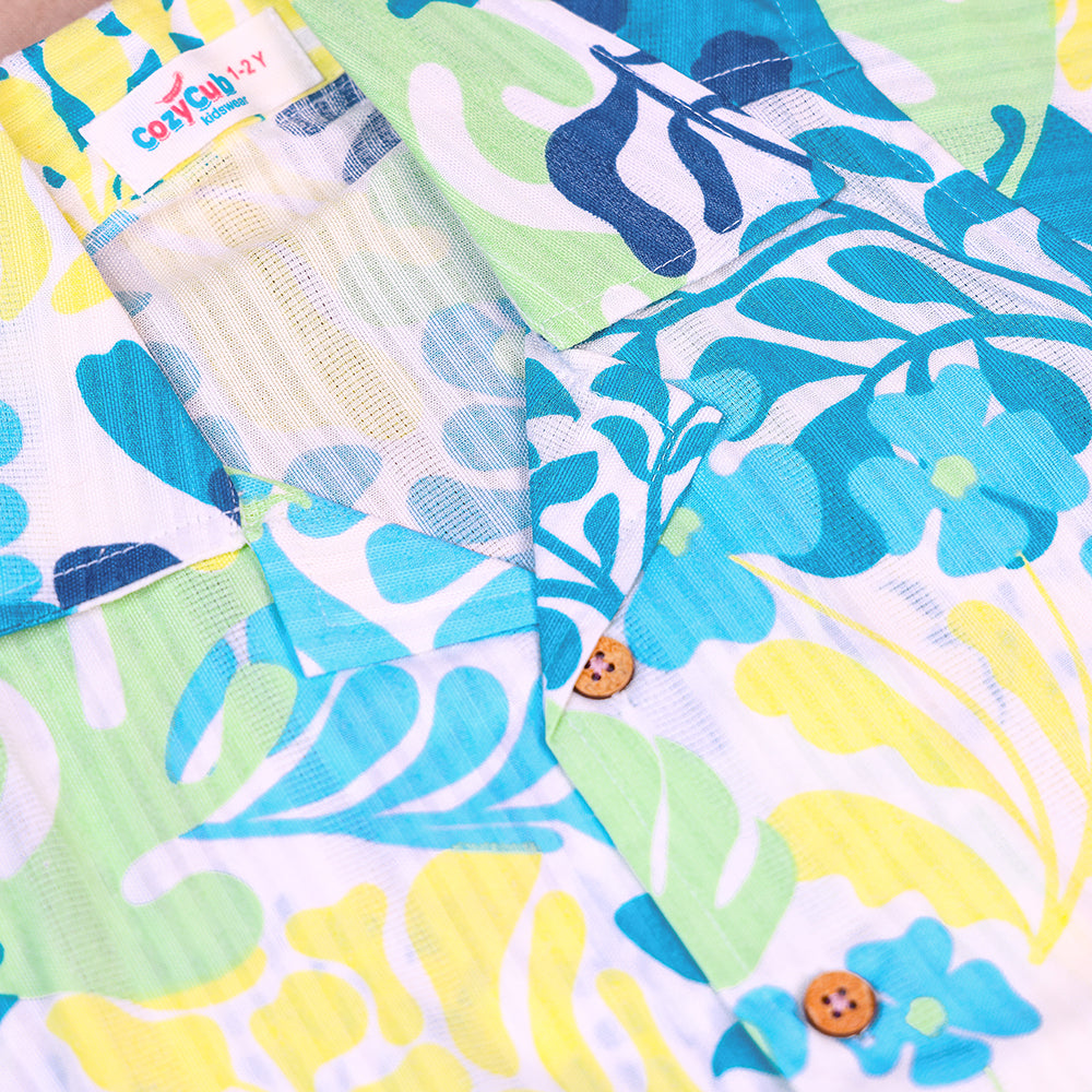 Tropical Breeze Cotton Co-ord Set for Boys