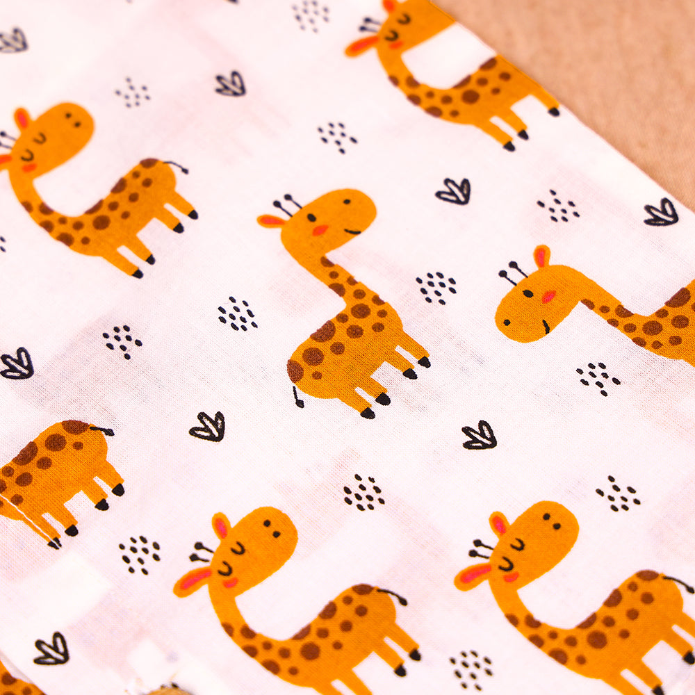 Playful Giraffe Cotton Jabla & Shorts Co-ord Set