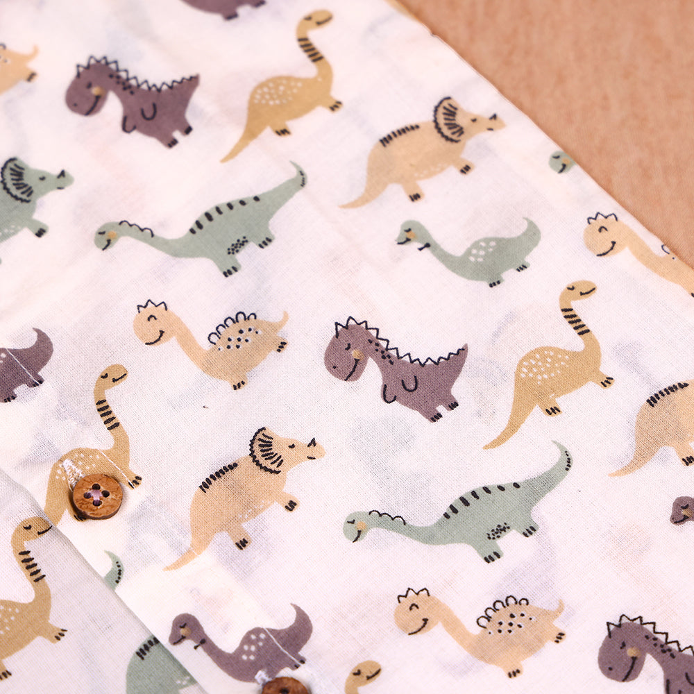 Dino Adventure Cotton Jabla & Shorts Co-ord Set