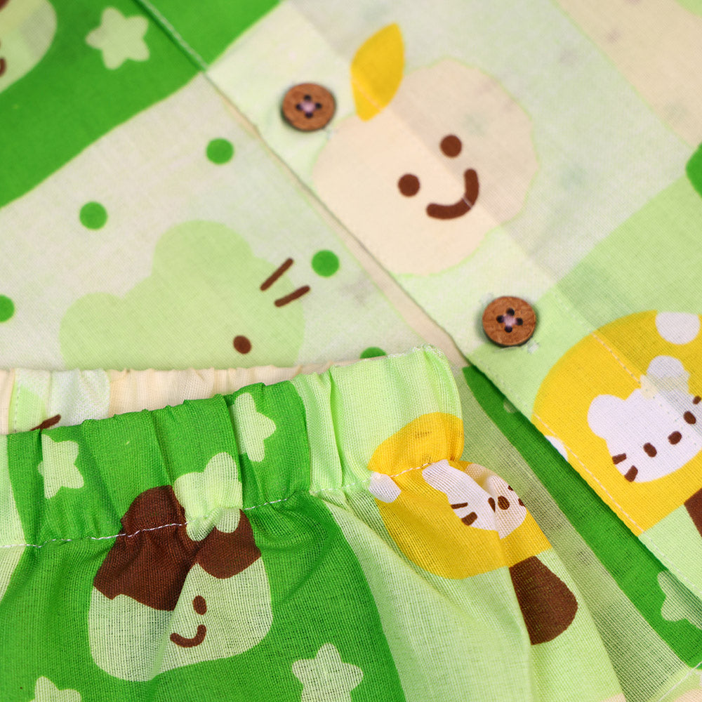 Fresh Green Playtime Print Cotton Co-ord Set for Boys