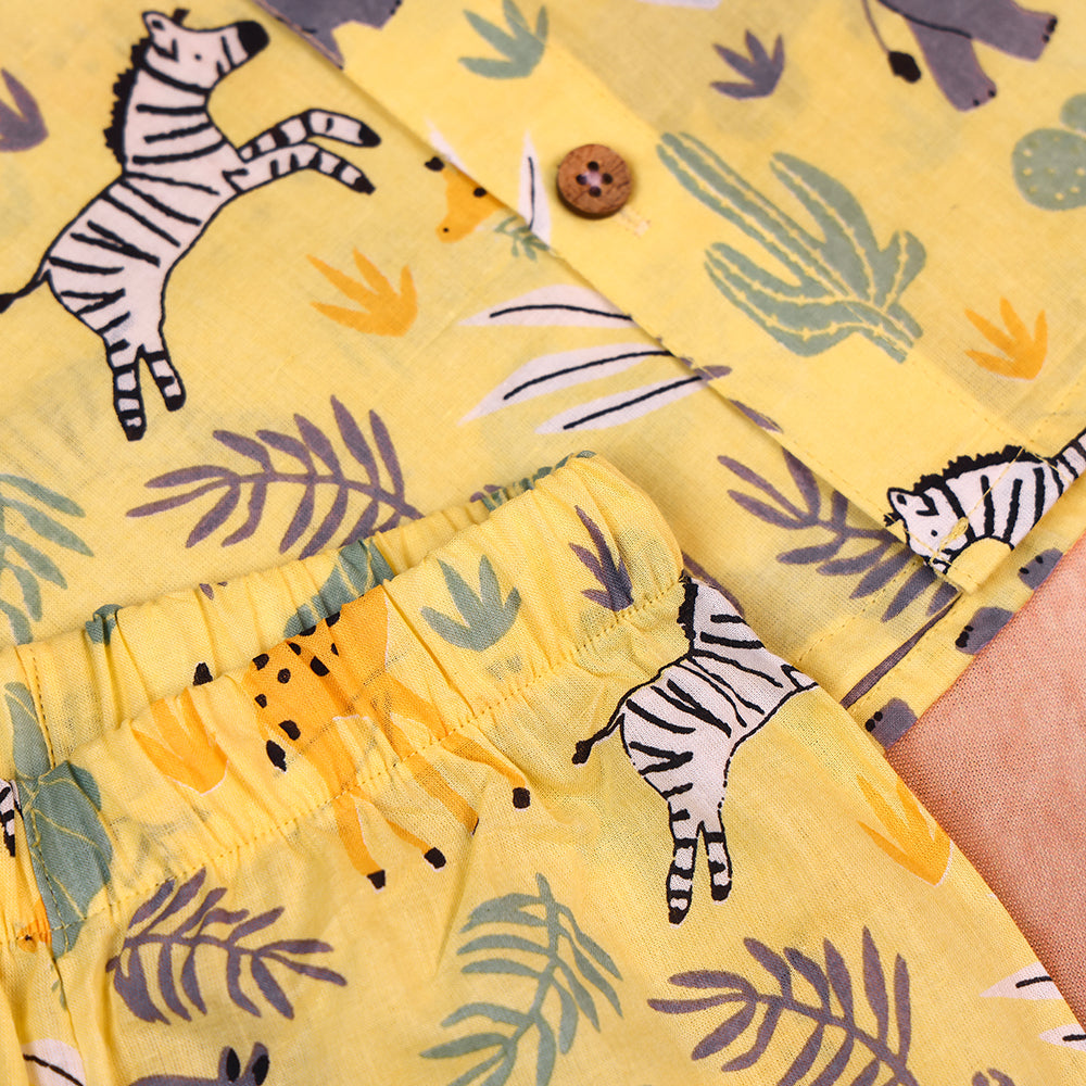 Sunny Safari Print Cotton Co-ord Set for Boys