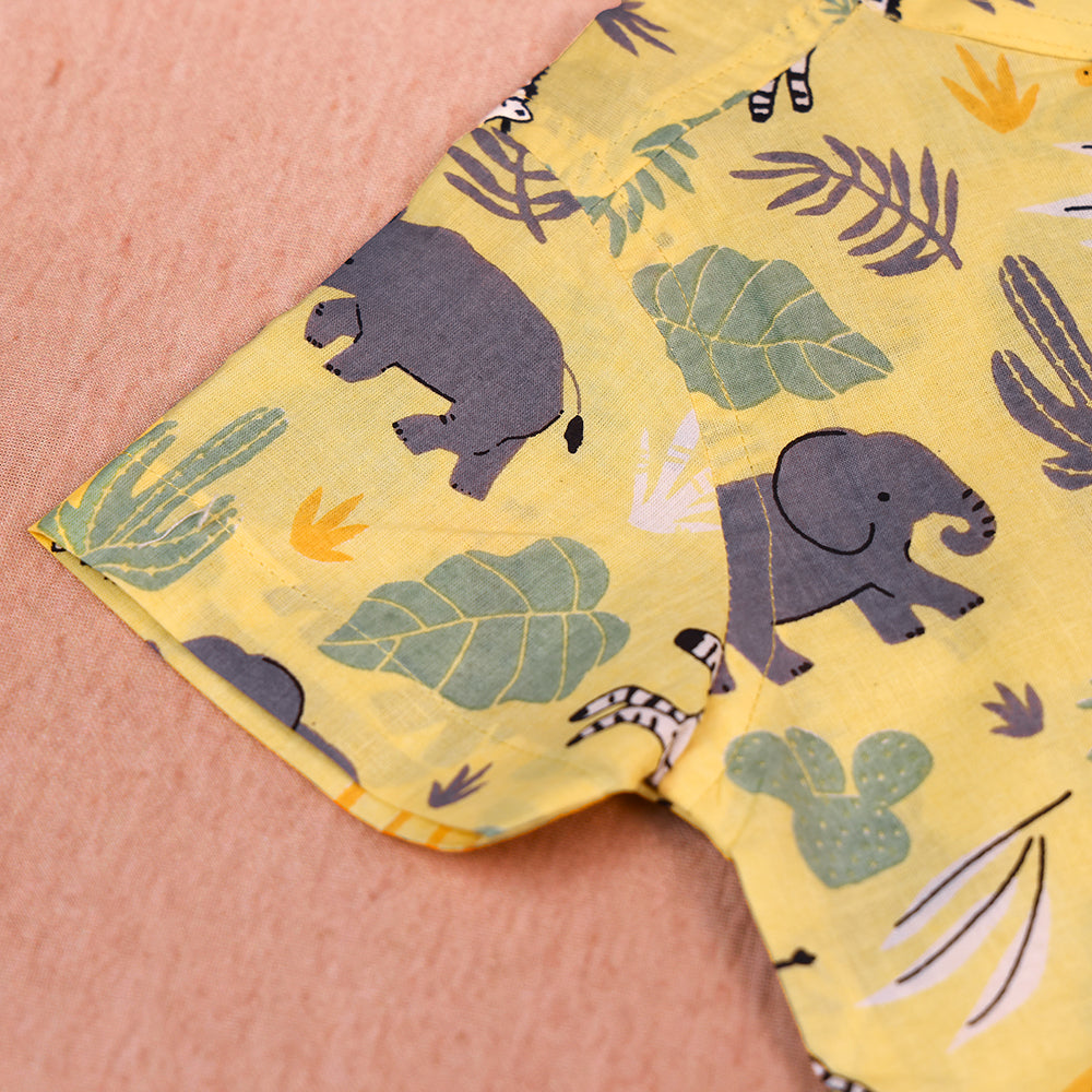 Sunny Safari Print Cotton Co-ord Set for Boys