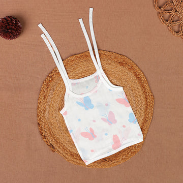 Butterfly Print Muslin Knot Jabla