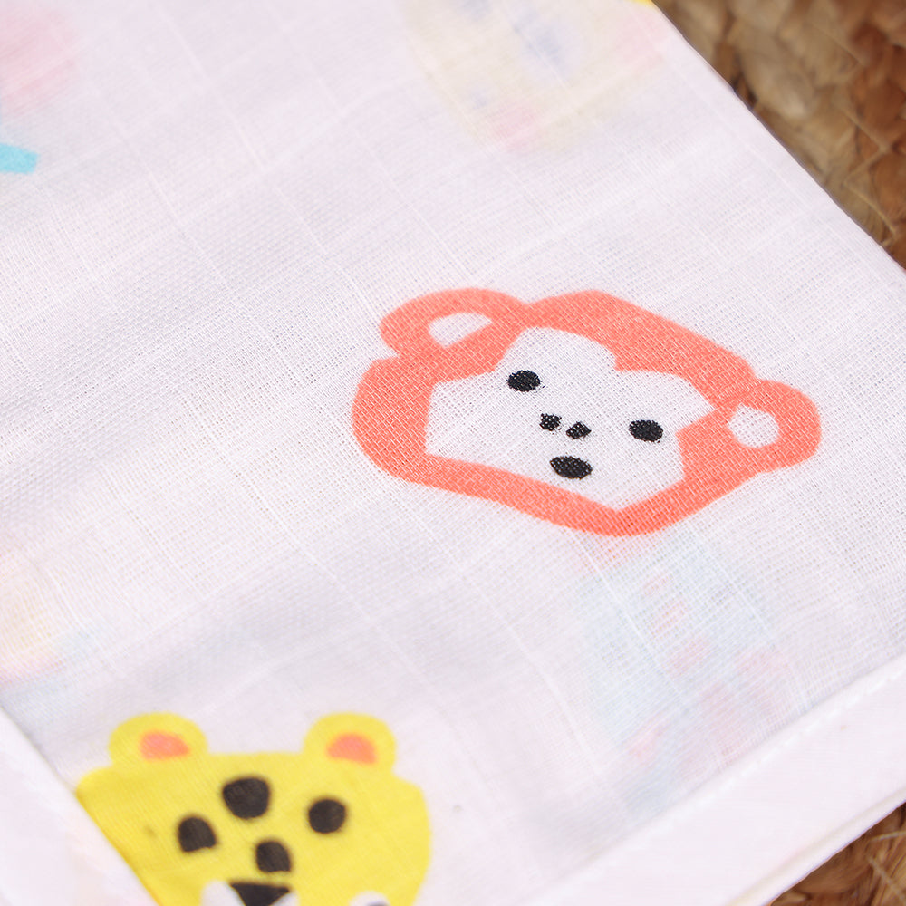 Jungle Fun Muslin Jabla – Pure White