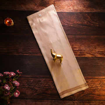 Golden Zari Border Dhoti