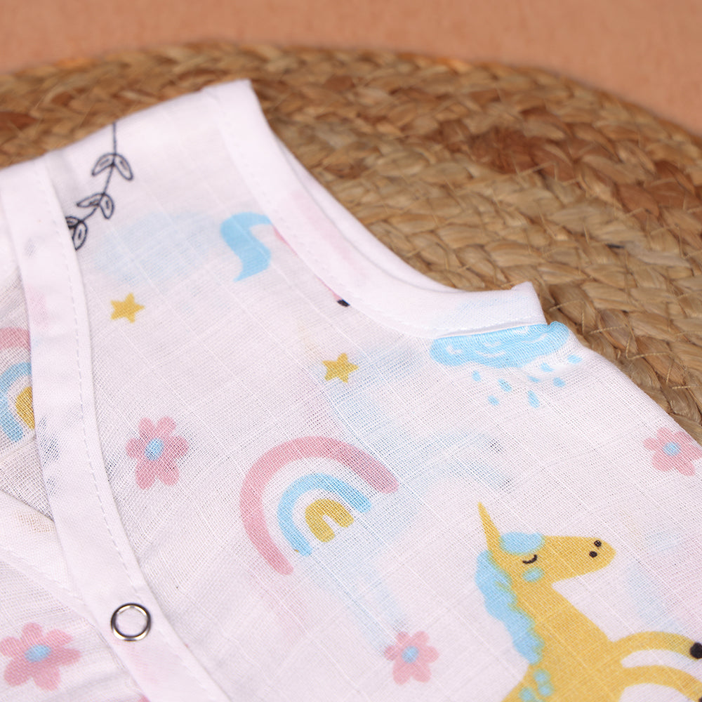 Magical Unicorn Muslin Jabla – Pure White