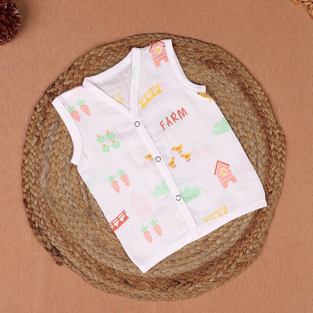 Little Farm Muslin Jabla – Pure White