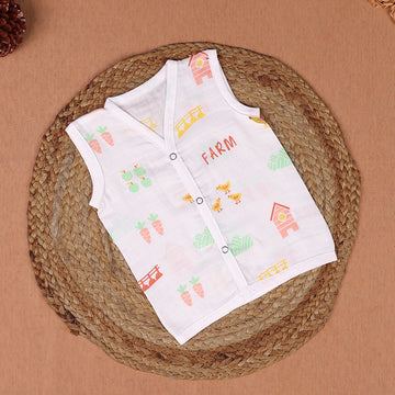 Little Farm Muslin Jabla – Pure White