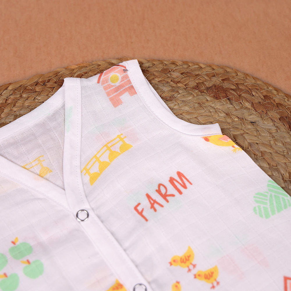 Little Farm Muslin Jabla – Pure White