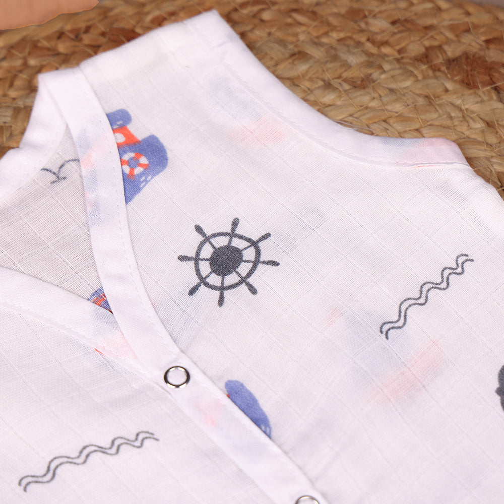Little Sailor Muslin Jabla – Pure White