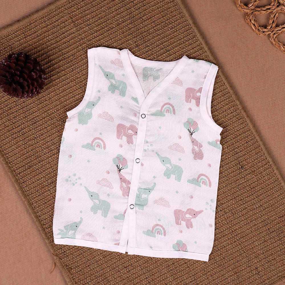 Elephant Rainbow Muslin Jabla
