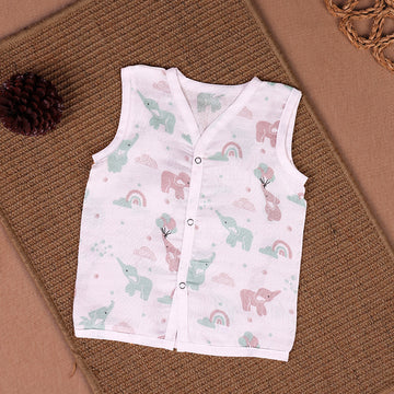Elephant Rainbow Muslin Jabla