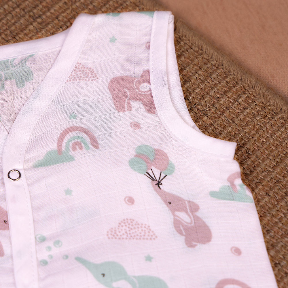 Elephant Rainbow Muslin Jabla