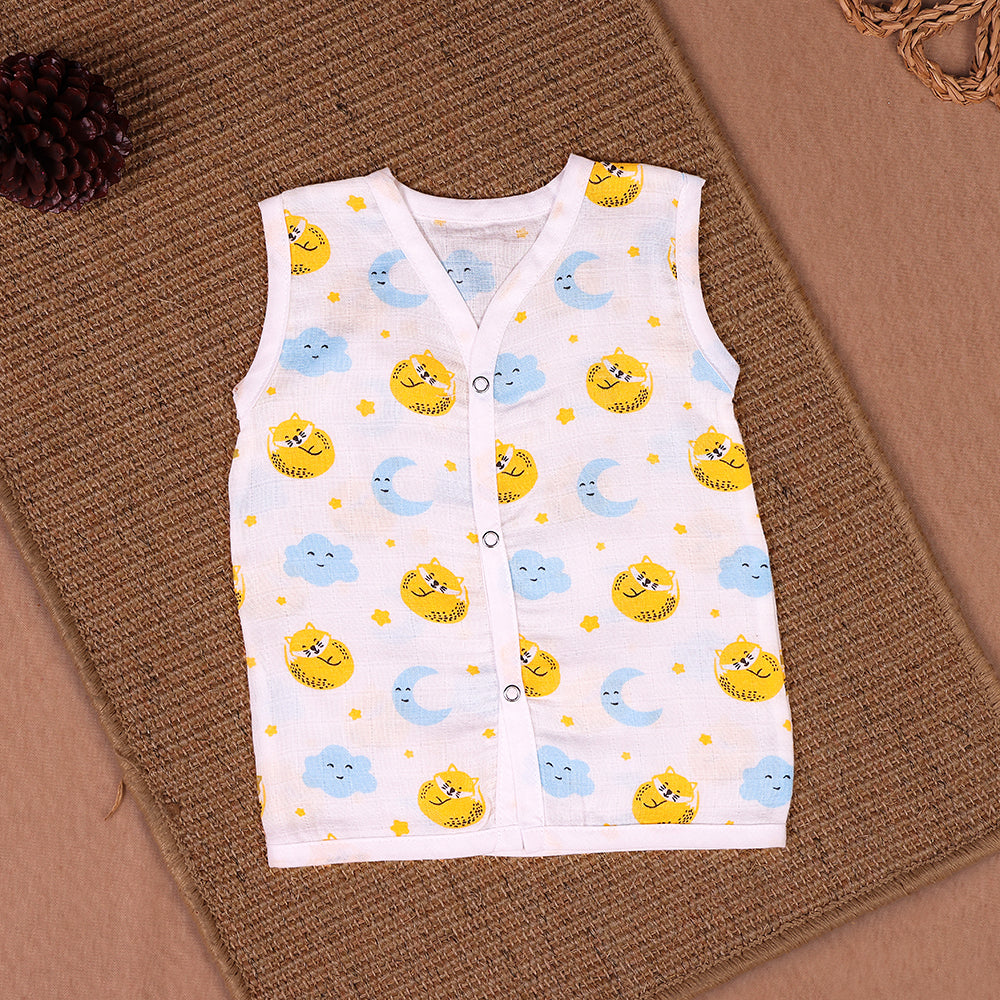 Sleepy Kitty Moon Muslin Jabla
