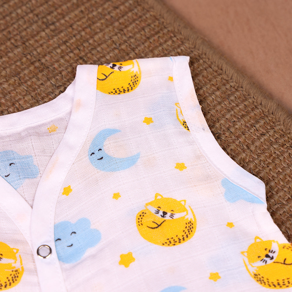 Sleepy Kitty Moon Muslin Jabla