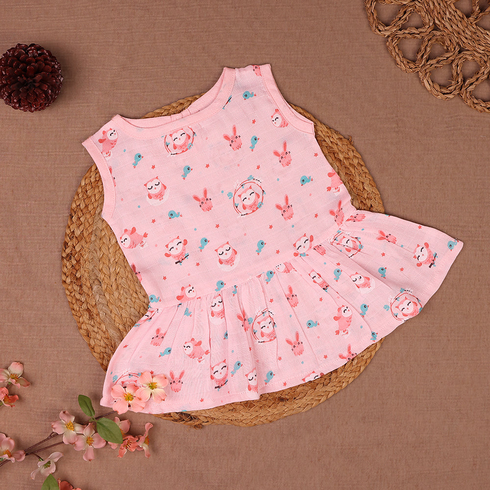 Forest Friends Muslin Frock