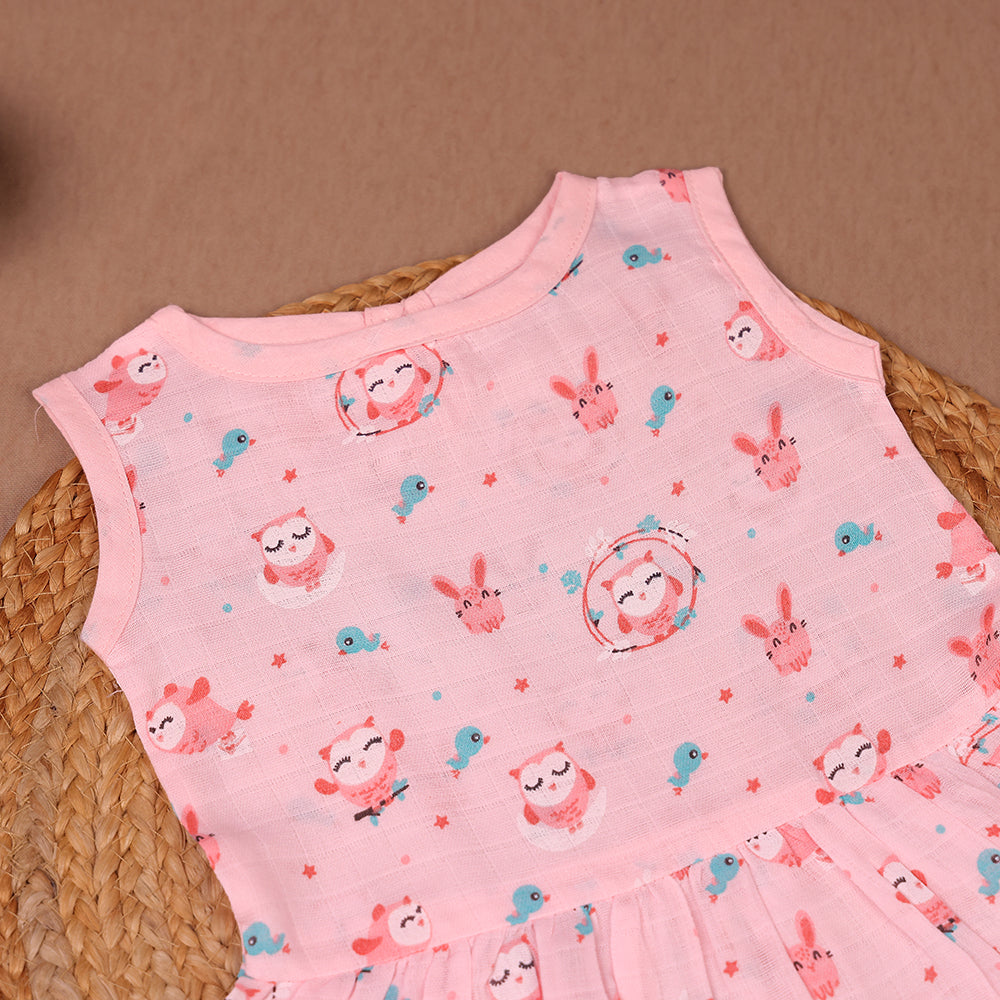 Forest Friends Muslin Frock