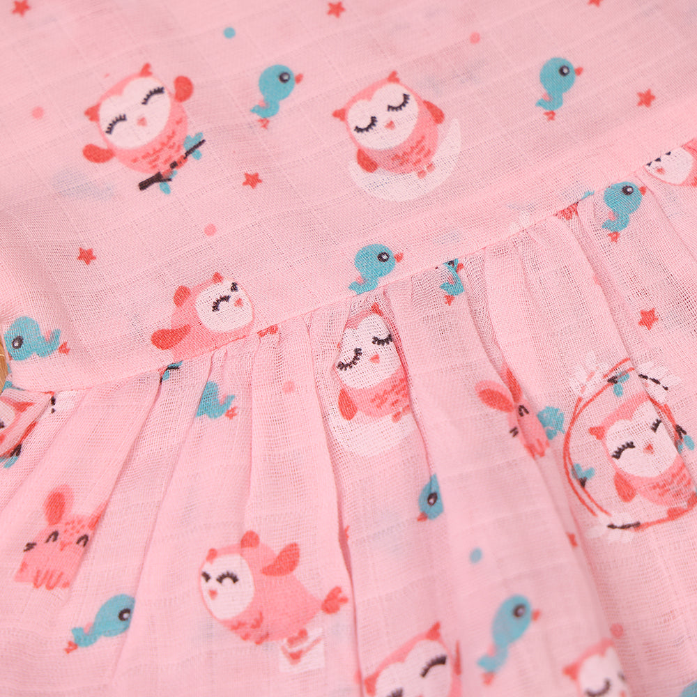 Forest Friends Muslin Frock