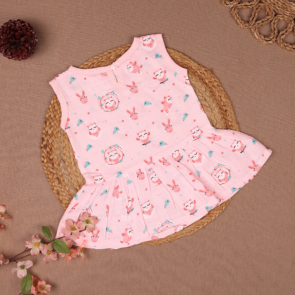 Forest Friends Muslin Frock