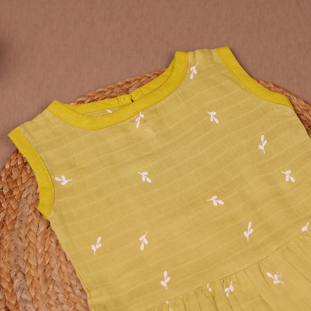 Lemon Sprig Muslin Frock