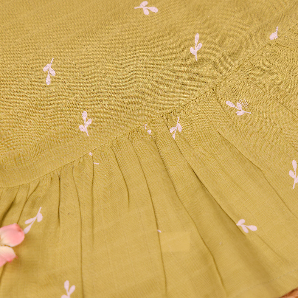 Lemon Sprig Muslin Frock