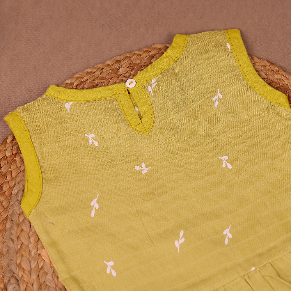 Lemon Sprig Muslin Frock