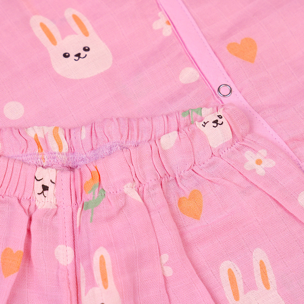 Bunny Garden Muslin Jabla & Shorts Set