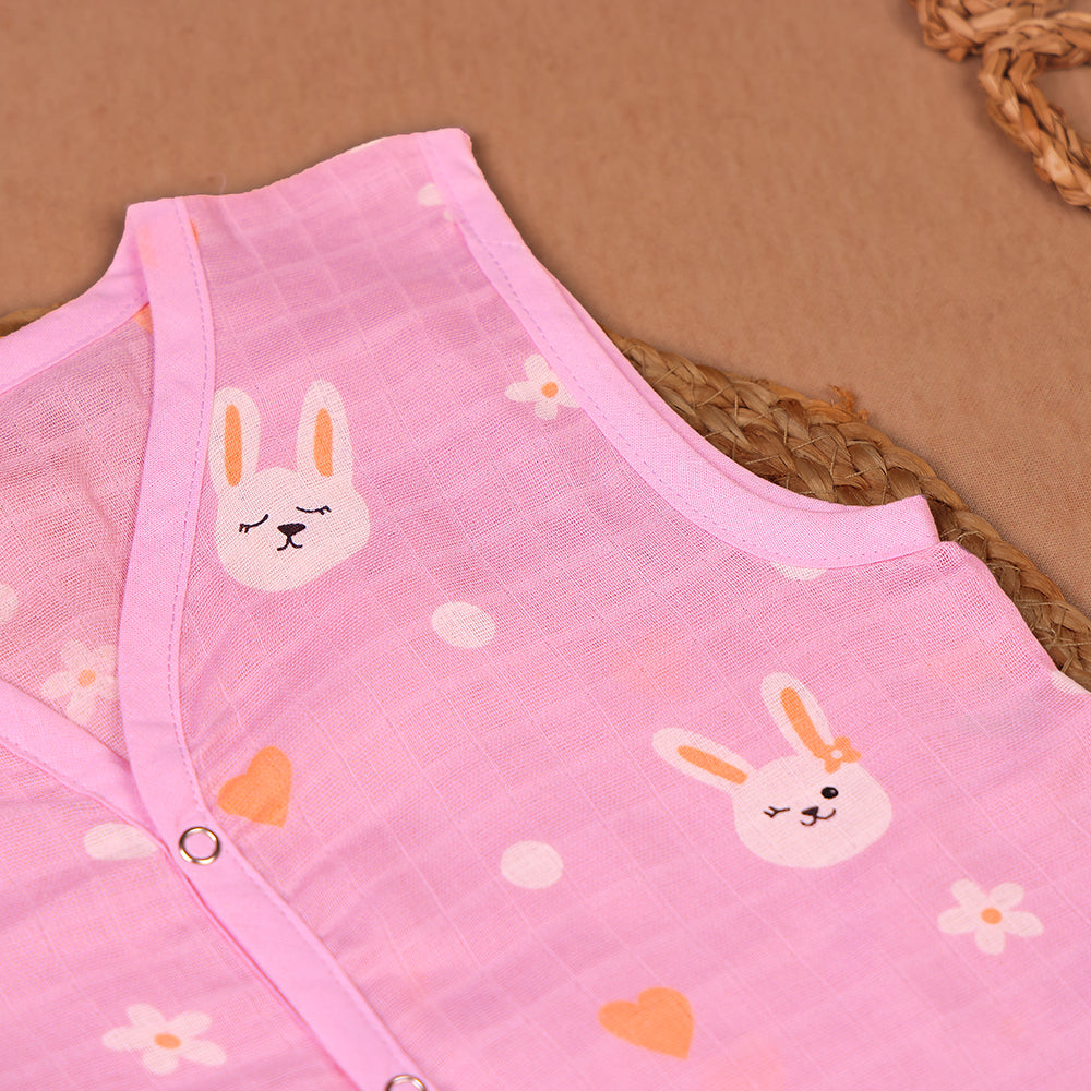 Bunny Garden Muslin Jabla & Shorts Set