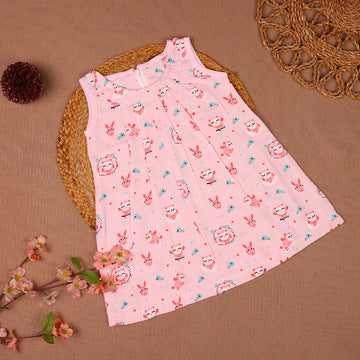 Forest Friends Muslin Zip Frock