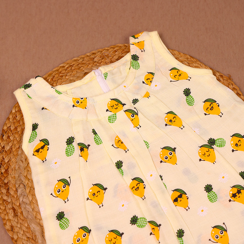 Cool Mango Muslin Zip Frock