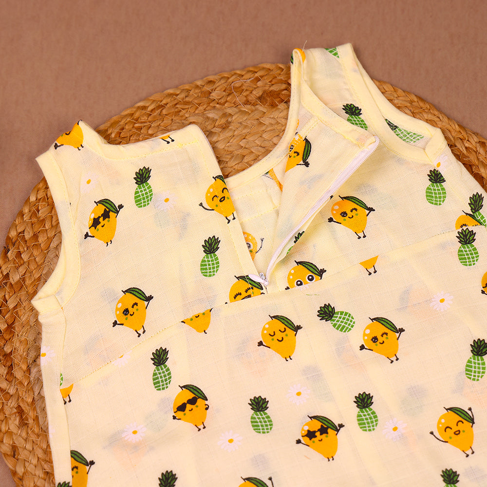 Cool Mango Muslin Zip Frock