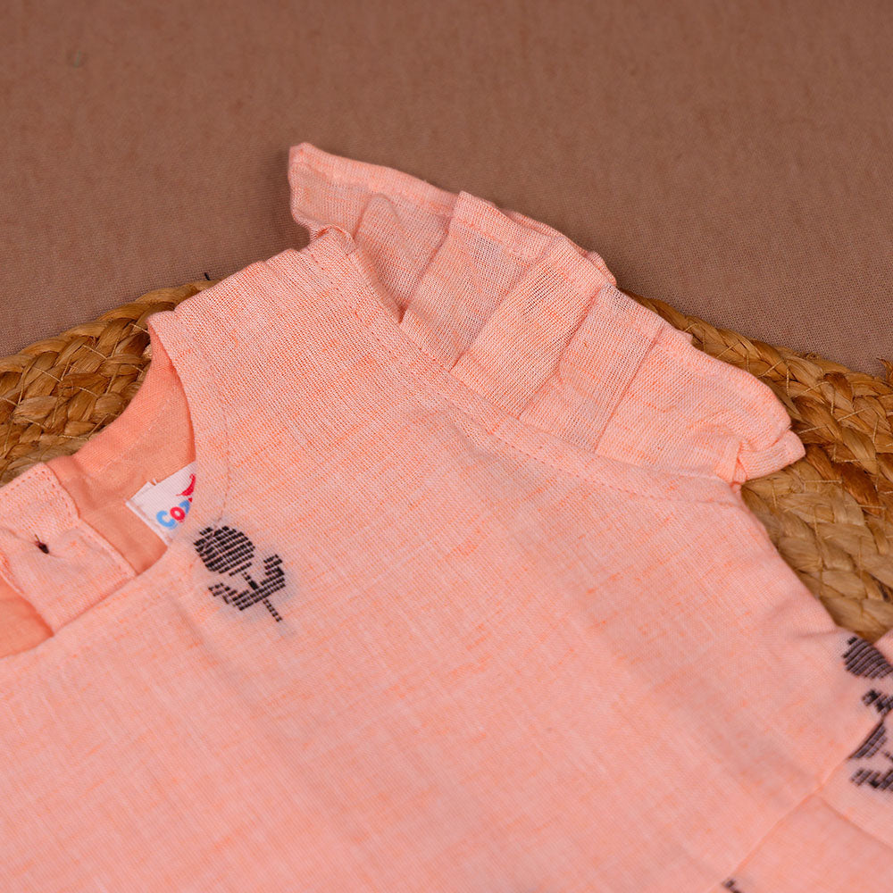 Peach Blossom Cotton Frock