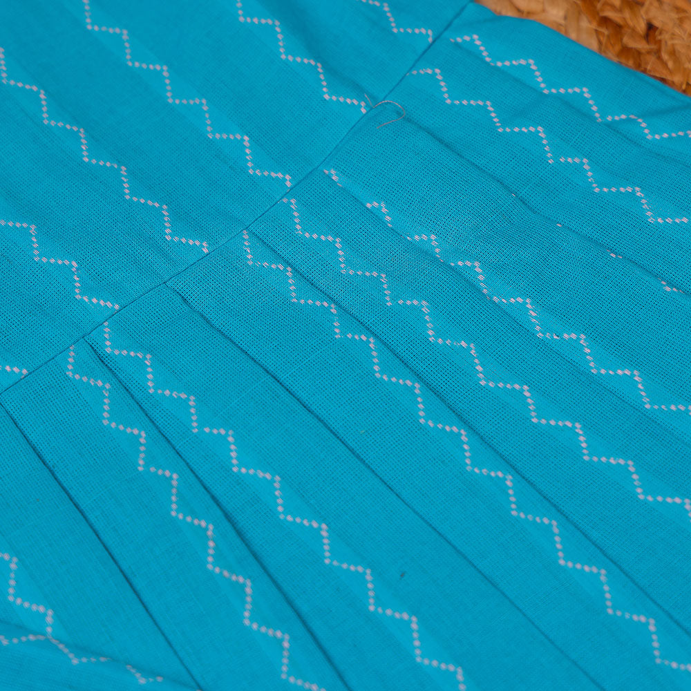 Ocean Wave Teal Cotton Frock