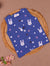 Royal Blue Bunny Print Muslin Vest for Kids