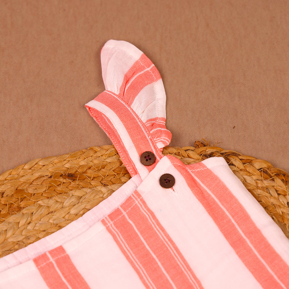 Sweet Stripes Pink & White Muslin Ruffle Coord Set