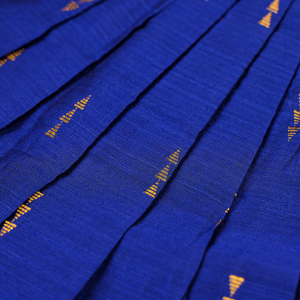 Vibrant Orange & Royal Blue Raw Silk Set