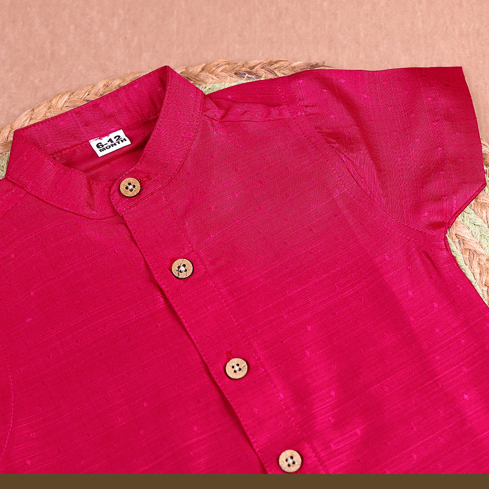 Classic Vibrant Pink Ethnic Shirt only
