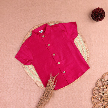 Classic Vibrant Pink Ethnic Shirt only